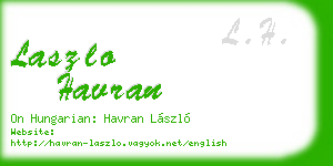 laszlo havran business card