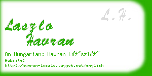 laszlo havran business card